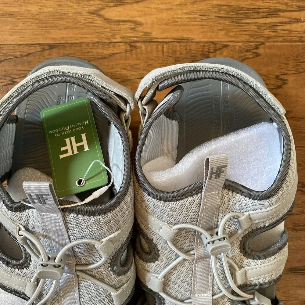 Hike Footwear HF Baresandals II Grey‎ Barefoot Sandals Womens Size 7.5 EU 38.5
